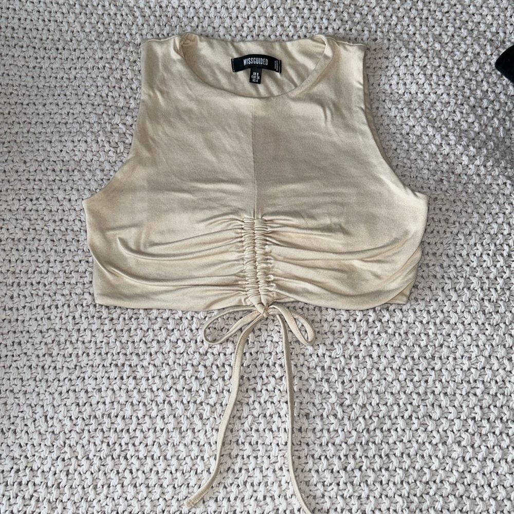 Cream crop top